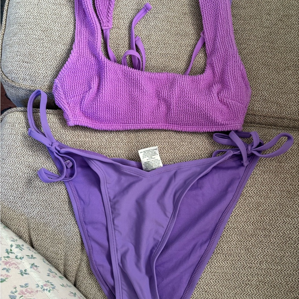 wild fable Purple Two-Piece Bikini Set